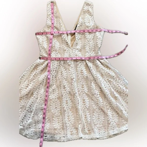 NWOT Lulus Lace Overlay Mini Dress - Picture 5 of 5